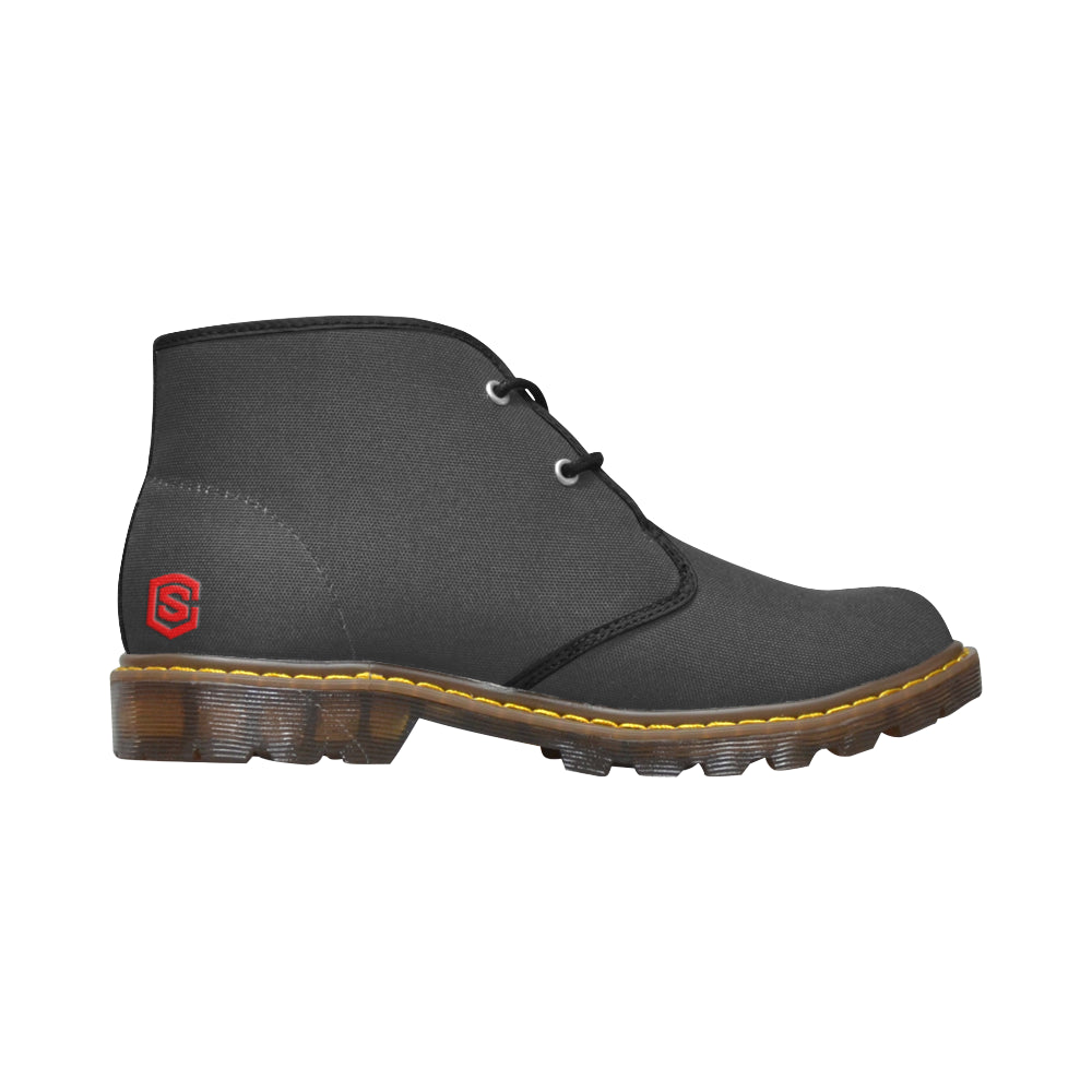 red logo Women's Canvas Chukka Boots (Model 2402-1)