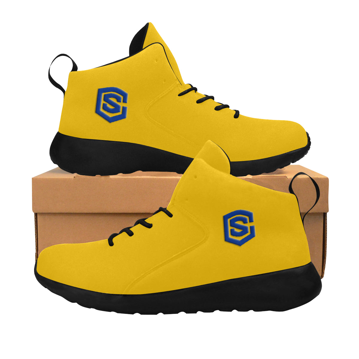 blue logo Men's Chukka Training Shoes (Model 57502)