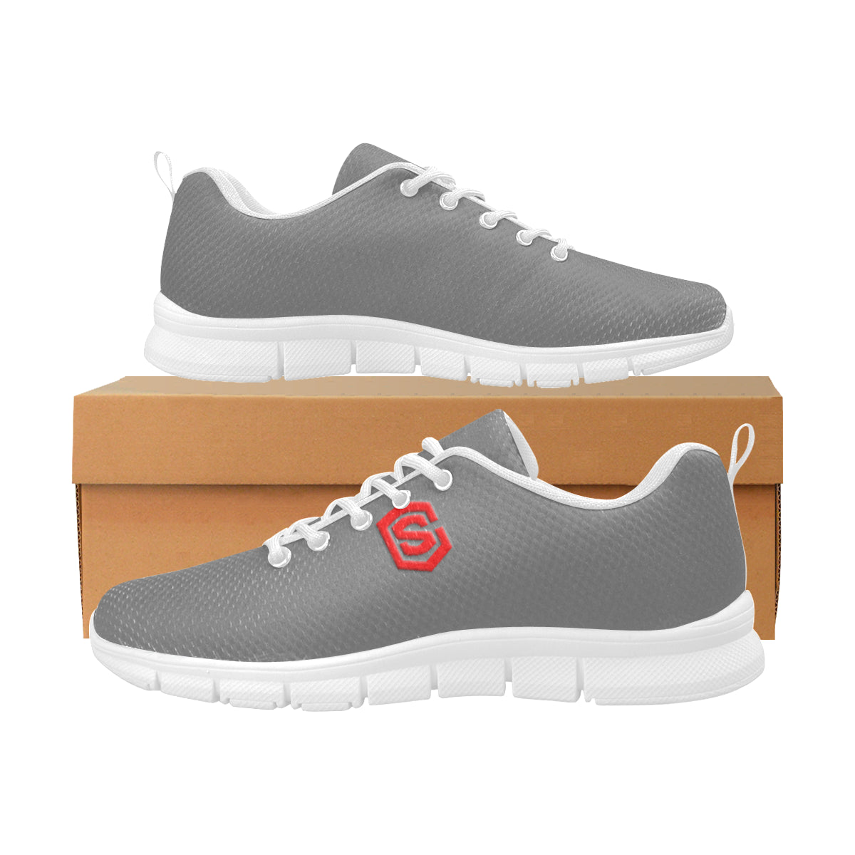 red logo Women's Breathable Running Shoes (Model 055)