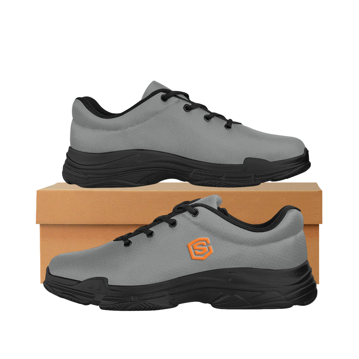 orange logo Lyra Men's Running Shoes (Model 058)