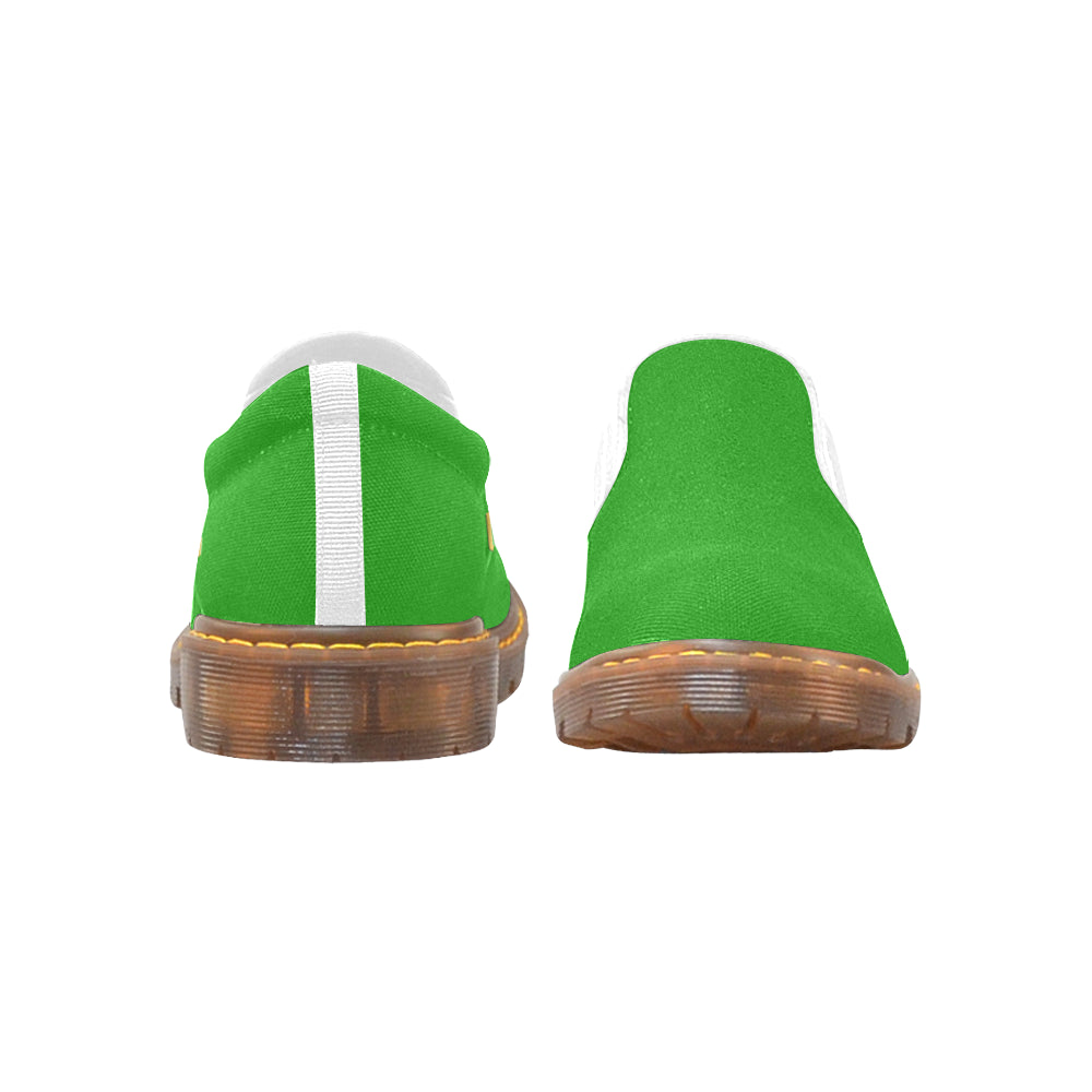 gold logo Martin Women's Slip-On Loafer (Model 12031)