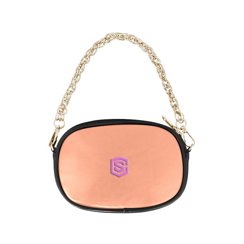 GREEN CHAIN PURSE pink logo Chain Purse (Model 1626)