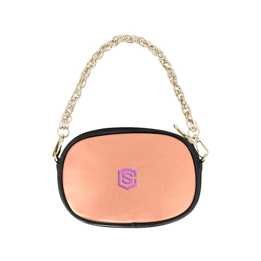 GREEN CHAIN PURSE pink logo Chain Purse (Model 1626)