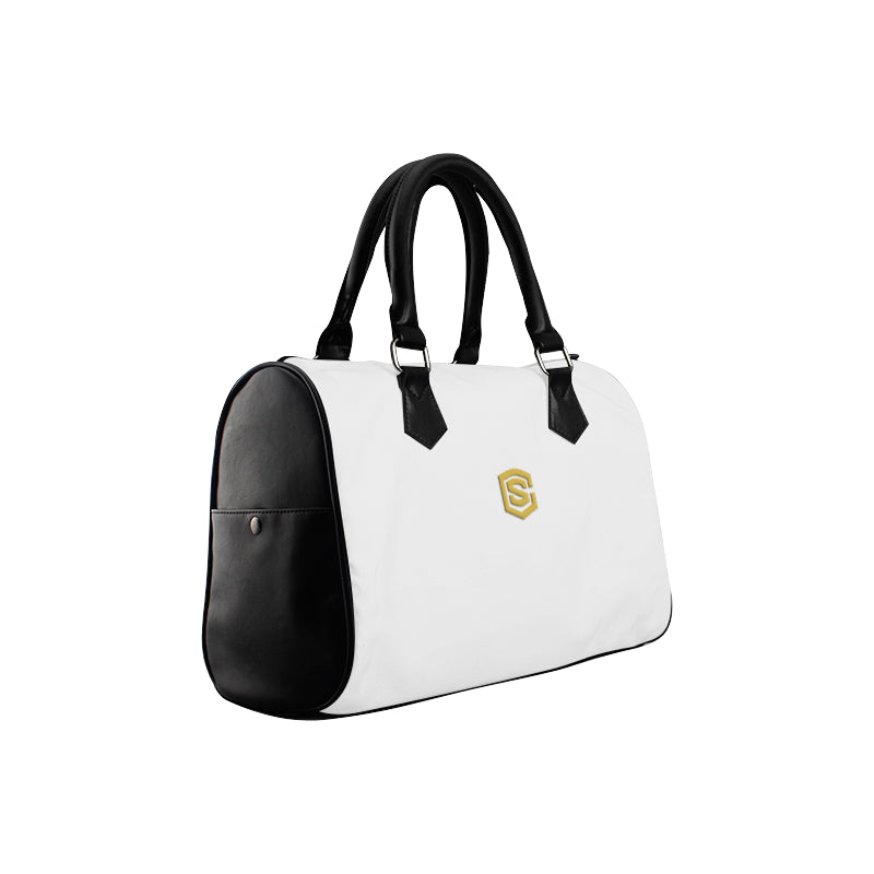 Very light gray HANDBAG gold logo Boston Handbag (Model 1621)