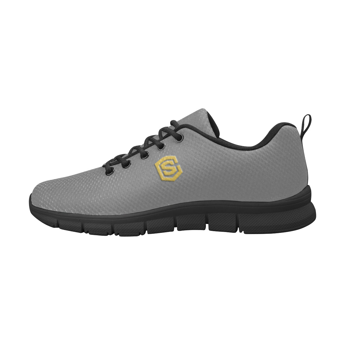 gold logo Men's Breathable Running Shoes (Model 055)