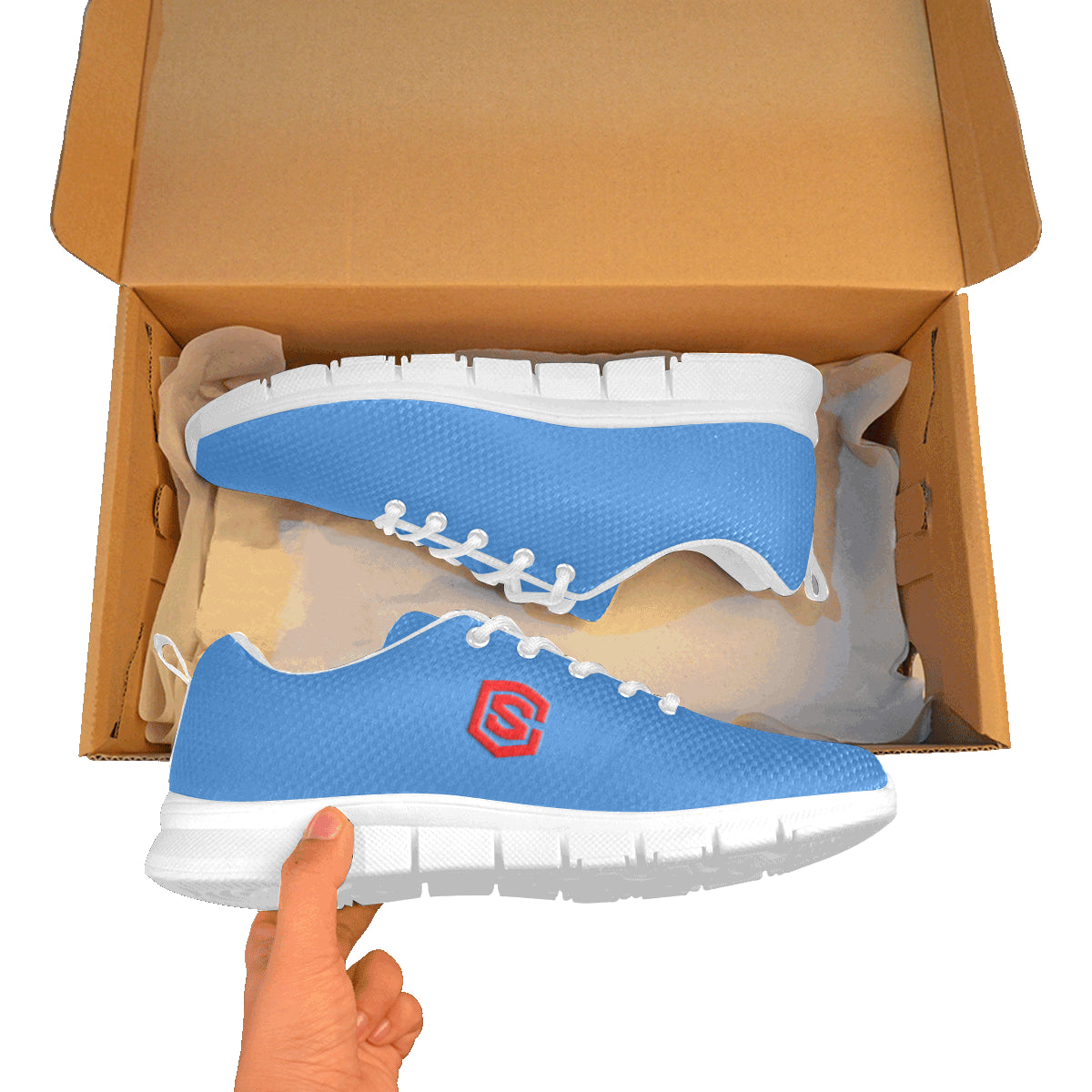 red logo Women's Breathable Running Shoes (Model 055)