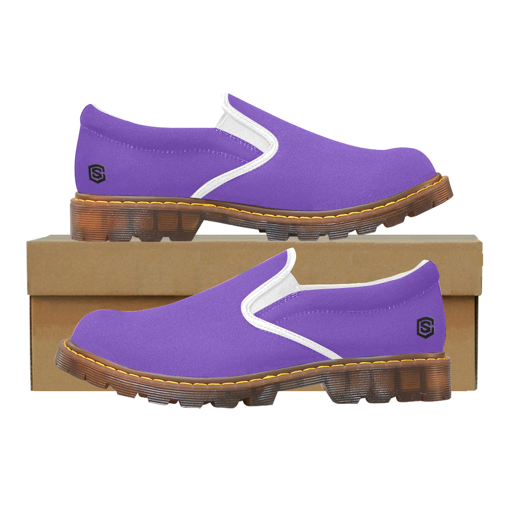 black logo Martin Women's Slip-On Loafer (Model 12031)