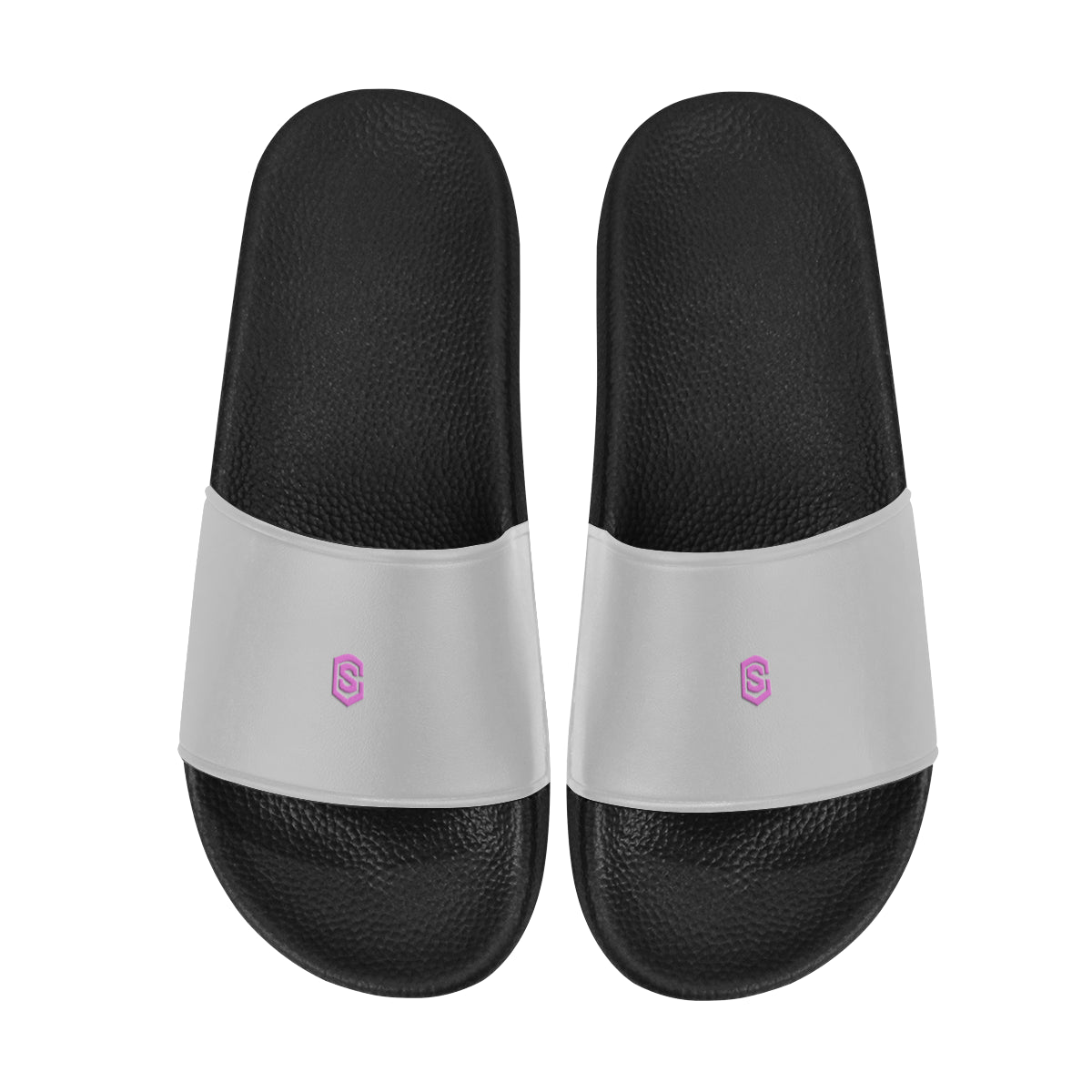 pink logo Women's Slide Sandals (Model 057)