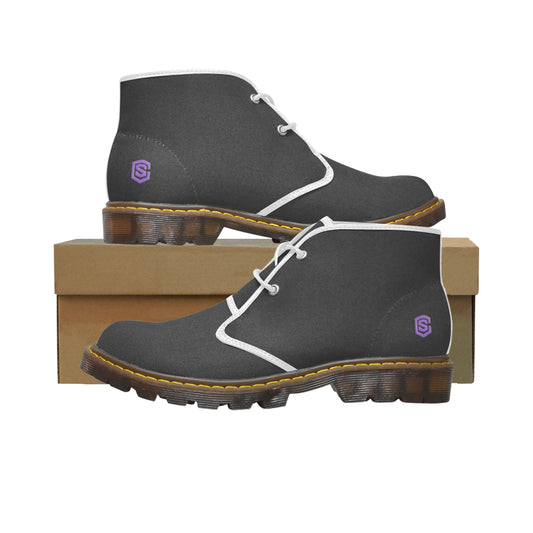 purple Men's Canvas Chukka Boots (Model 2402-1)