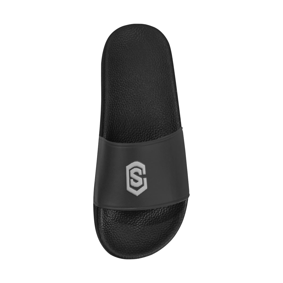 silver logo Men's Slide Sandals (Model 057)
