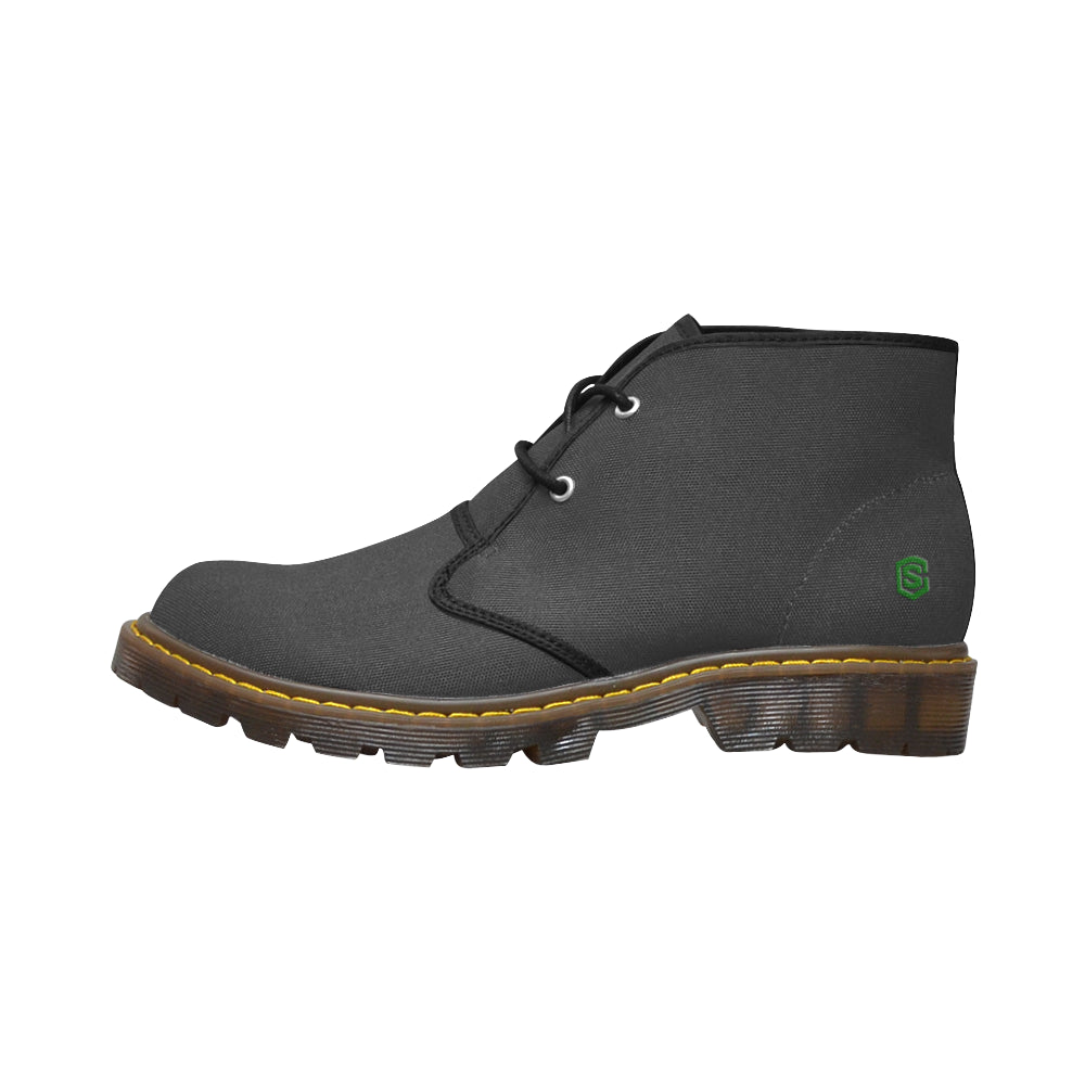 green Men's Canvas Chukka Boots (Model 2402-1)