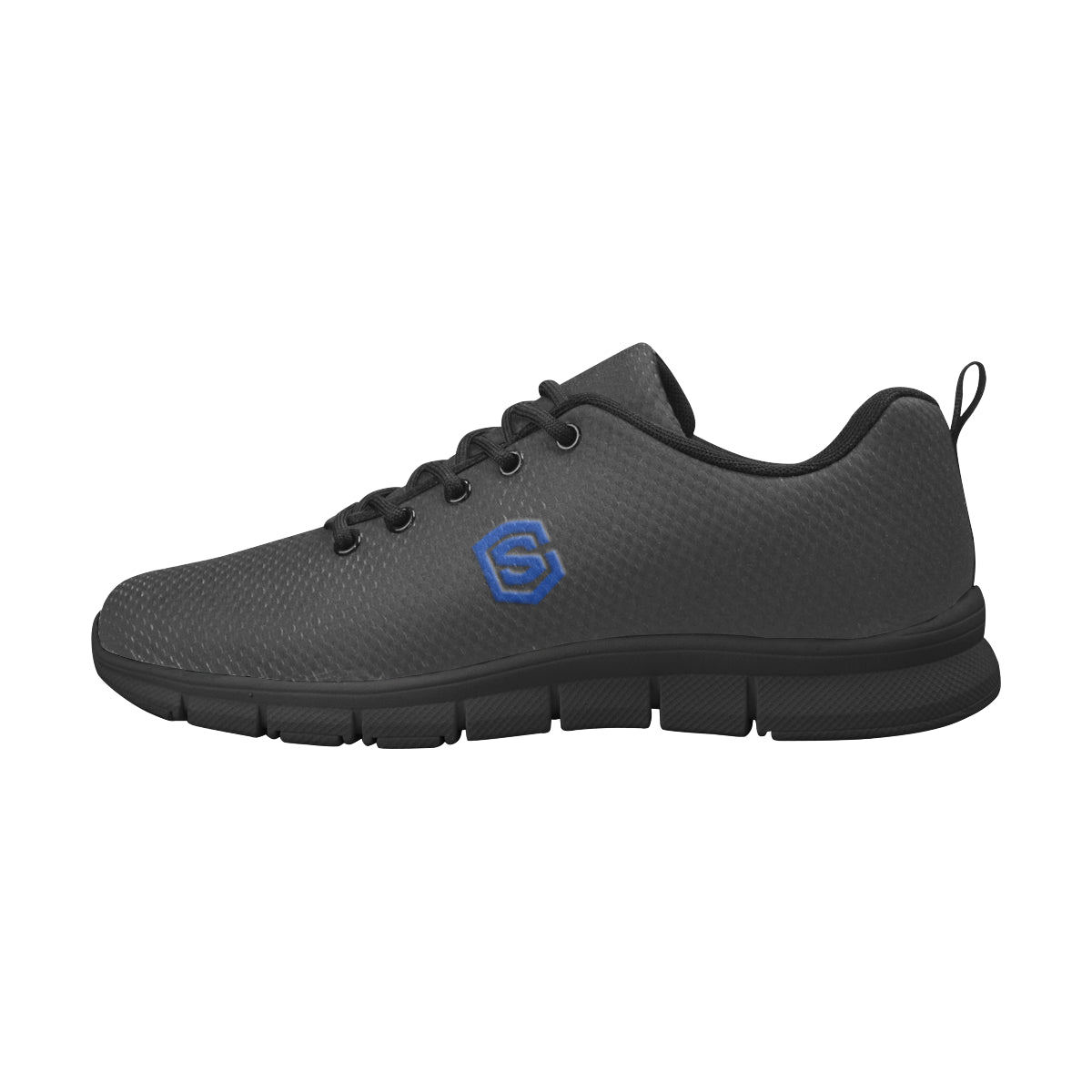 blue logo Men's Breathable Running Shoes (Model 055)