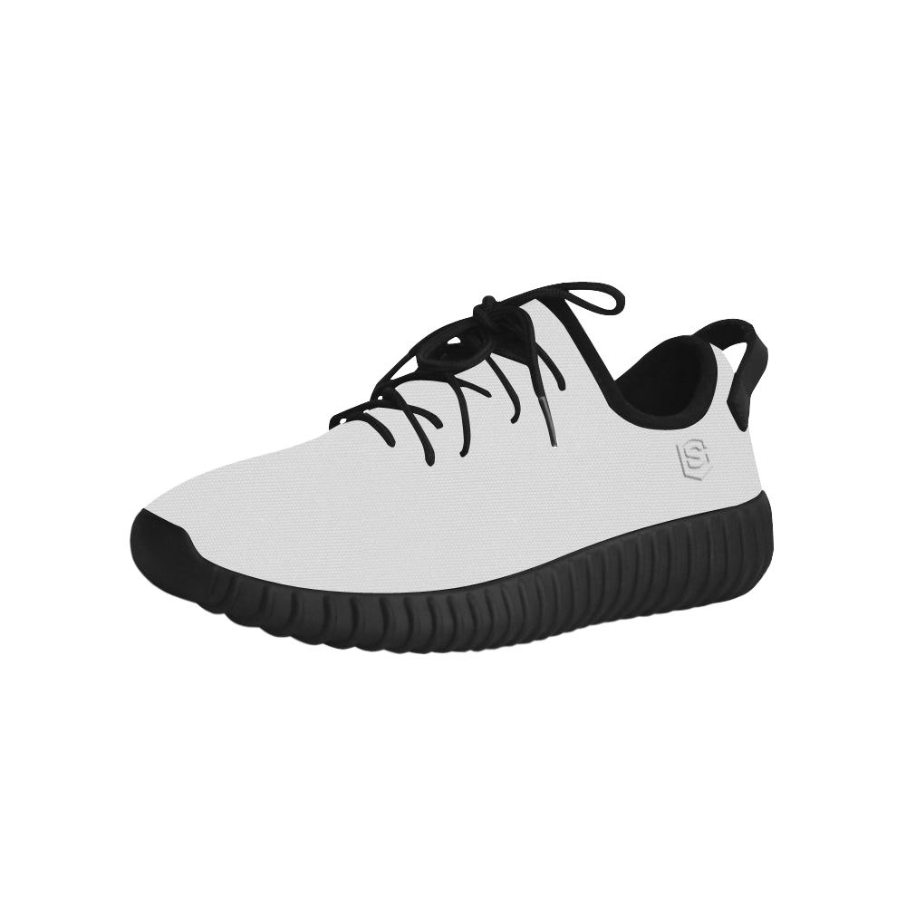 white logo Grus Men's Breathable Woven Running Shoes (Model 022)