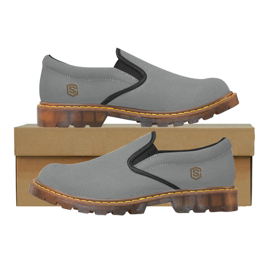 brown logo Martin Men's Slip-On Loafer (Model 12031)