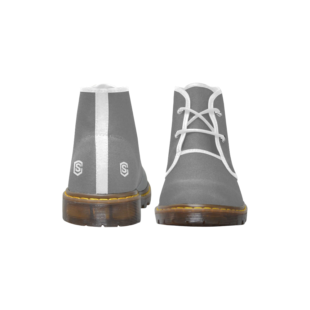 white Men's Canvas Chukka Boots (Model 2402-1)
