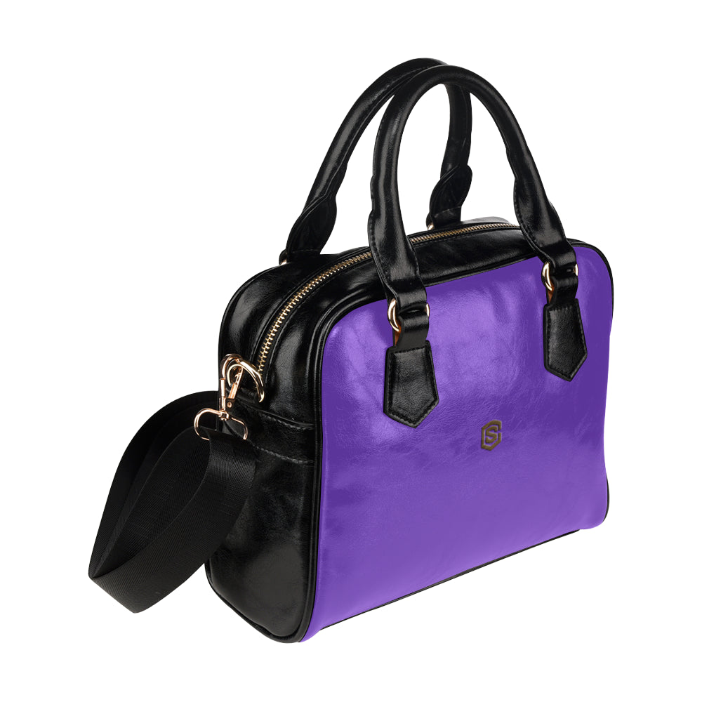 PURPLE Shoulder Hand bag brown logo Shoulder Handbag (Model 1634)