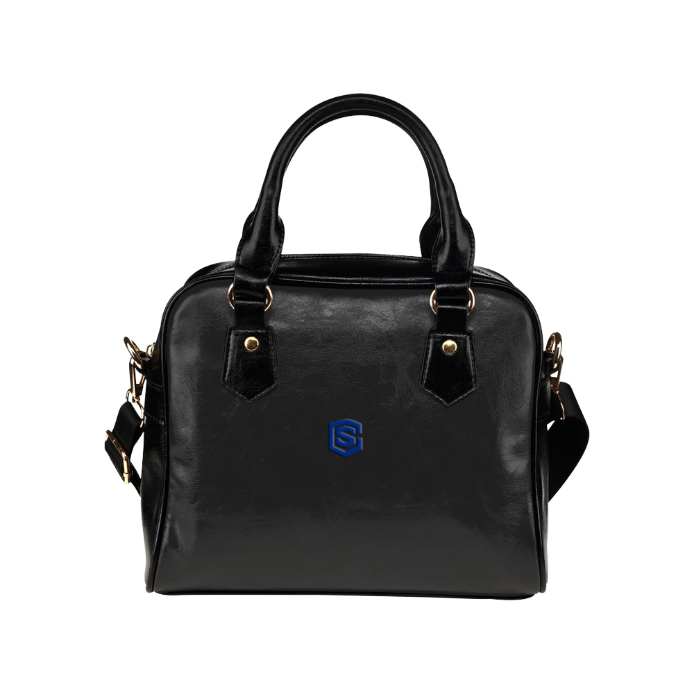 BLACK Shoulder Handbag blue logo Shoulder Handbag (Model 1634)