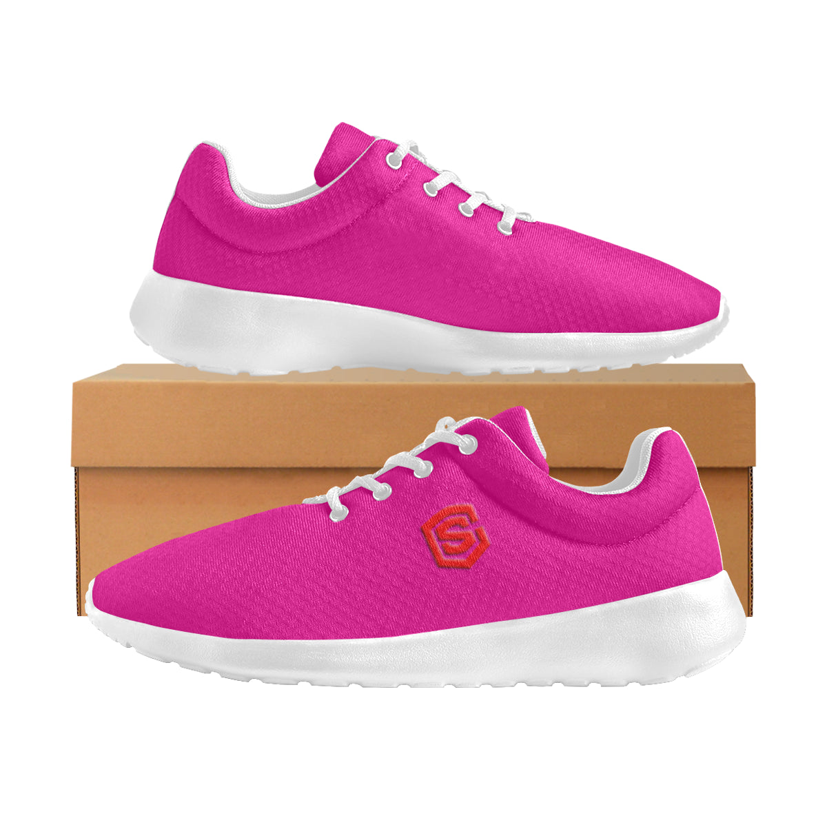 red logo Women's Athletic Shoes (Model 0200)
