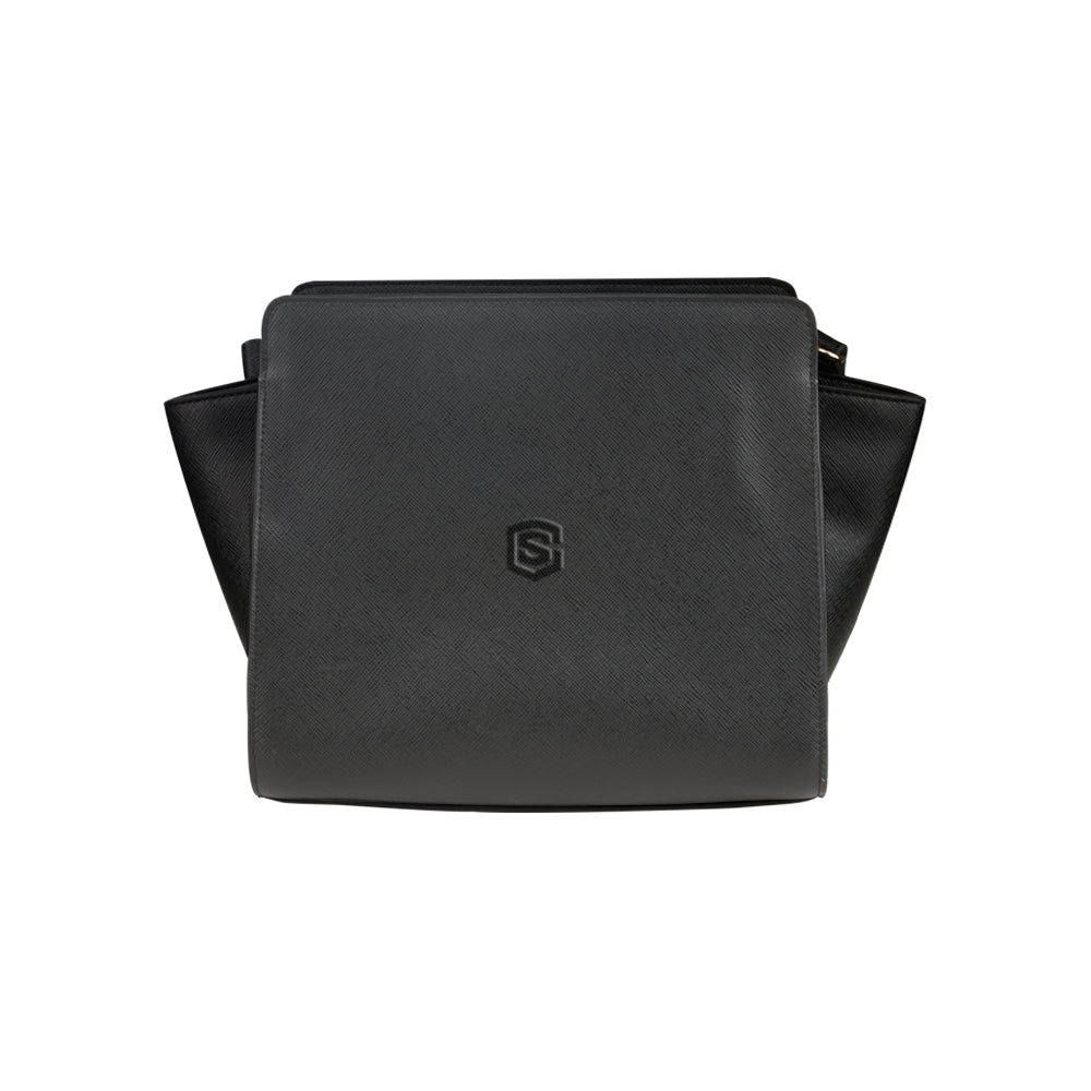 BLACK SATCHEL BAG black logo Satchel Bag (Model 1635)