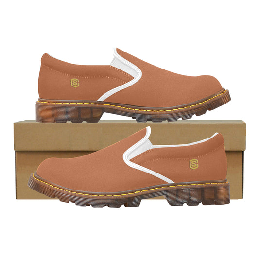 gold logo Martin Women's Slip-On Loafer (Model 12031)