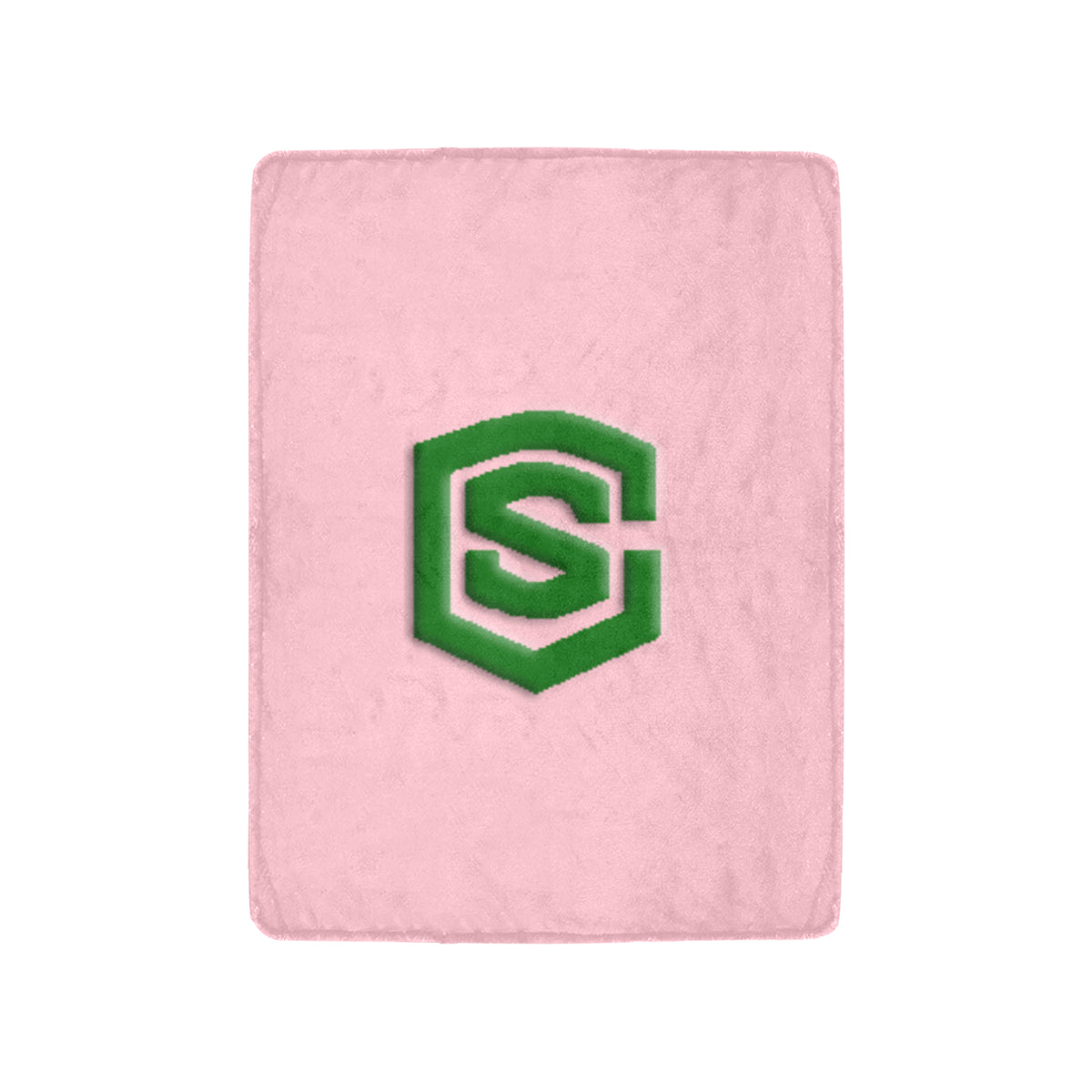 Pink Ultra-Soft Micro Fleece Blanket with Green Logo Ultra-Soft Micro Fleece Blanket 30"x40"