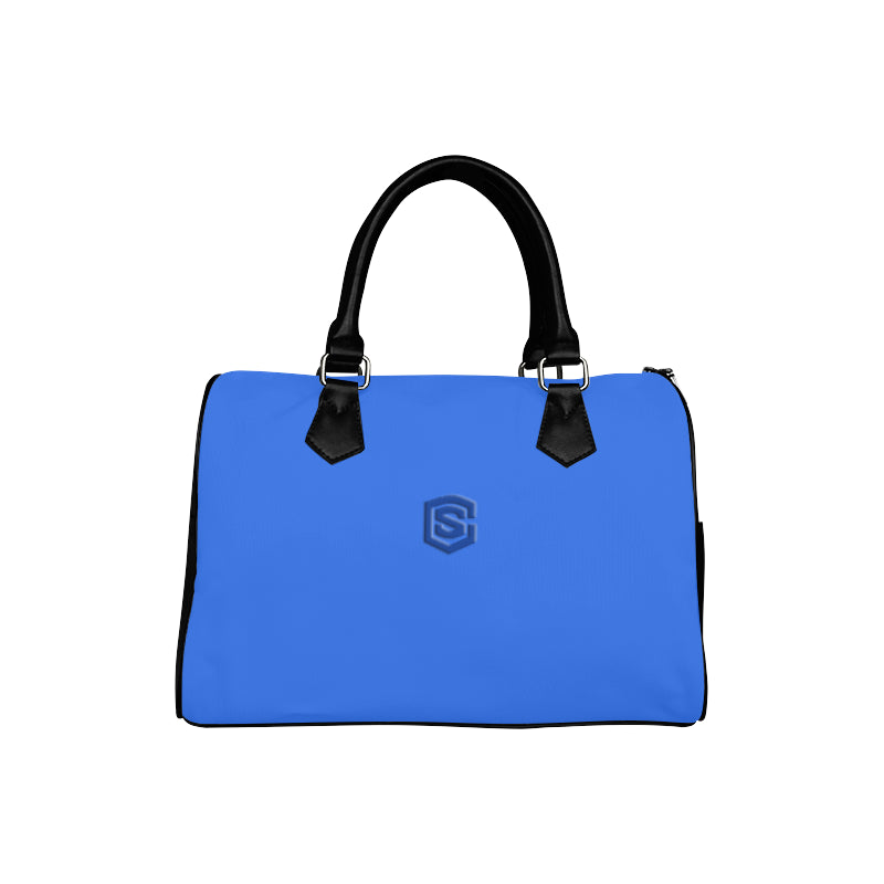 BLUE HANDBAG blue logo Boston Handbag (Model 1621)
