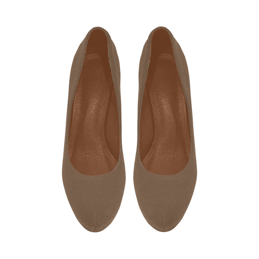 STOCK HORSE Women's High Heels  brown logo Women's High Heels (Model 044)