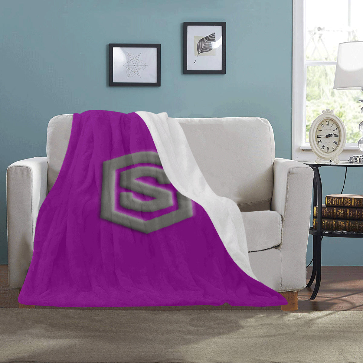 Purple Ultra-Soft Micro Fleece Blanket with Gray Logo Ultra-Soft Micro Fleece Blanket 30"x40"