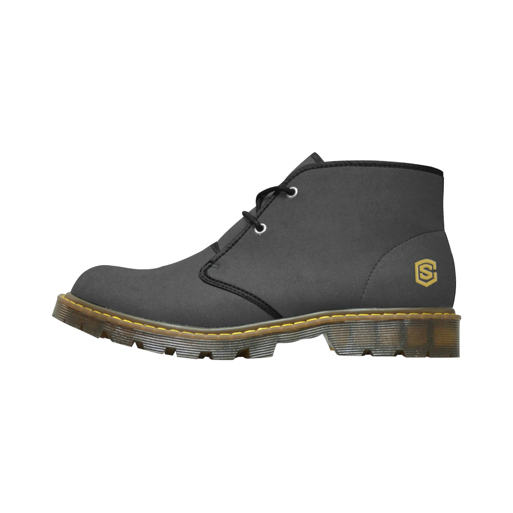 gold logo Women's Nubuck Chukka Boots (Model 2402)