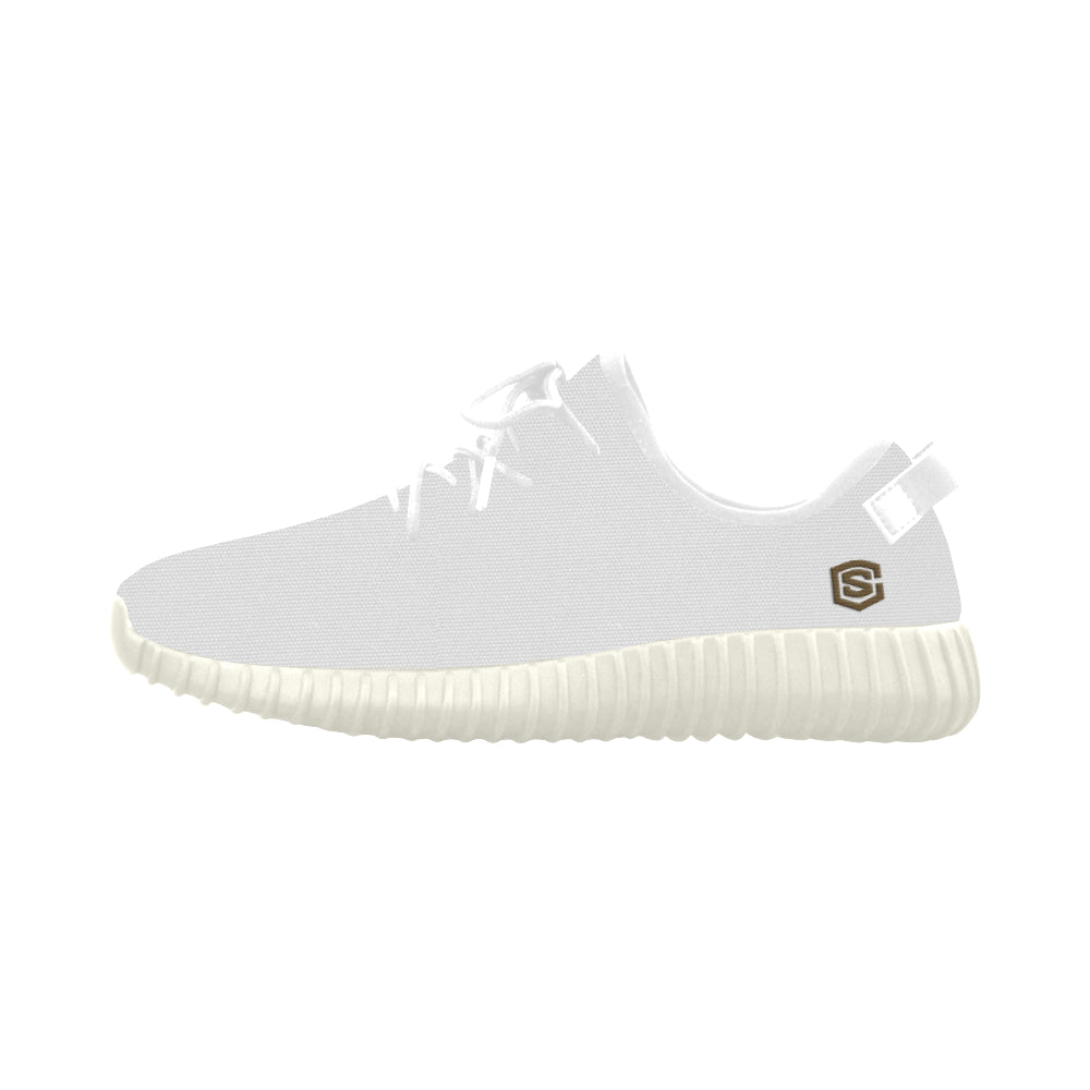 brown logo Grus Women's Breathable Woven Running Shoes (Model 022)