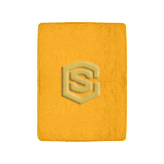 Orange Ultra-Soft Micro Fleece Blanket with Gold Logo Ultra-Soft Micro Fleece Blanket 30"x40"