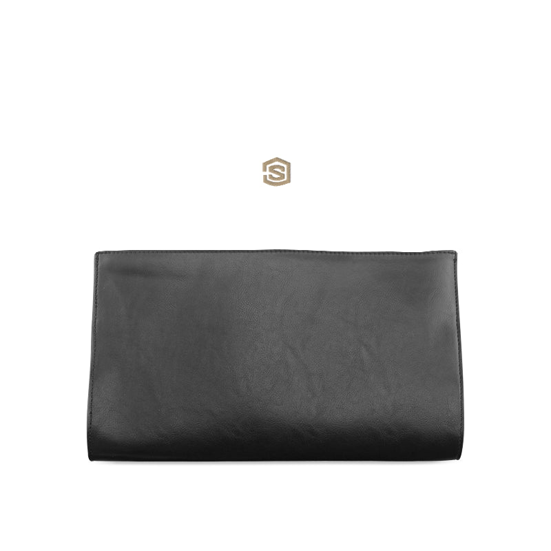 WHITE CLUTCH BAG brown logo Clutch Bag (Model 1630)