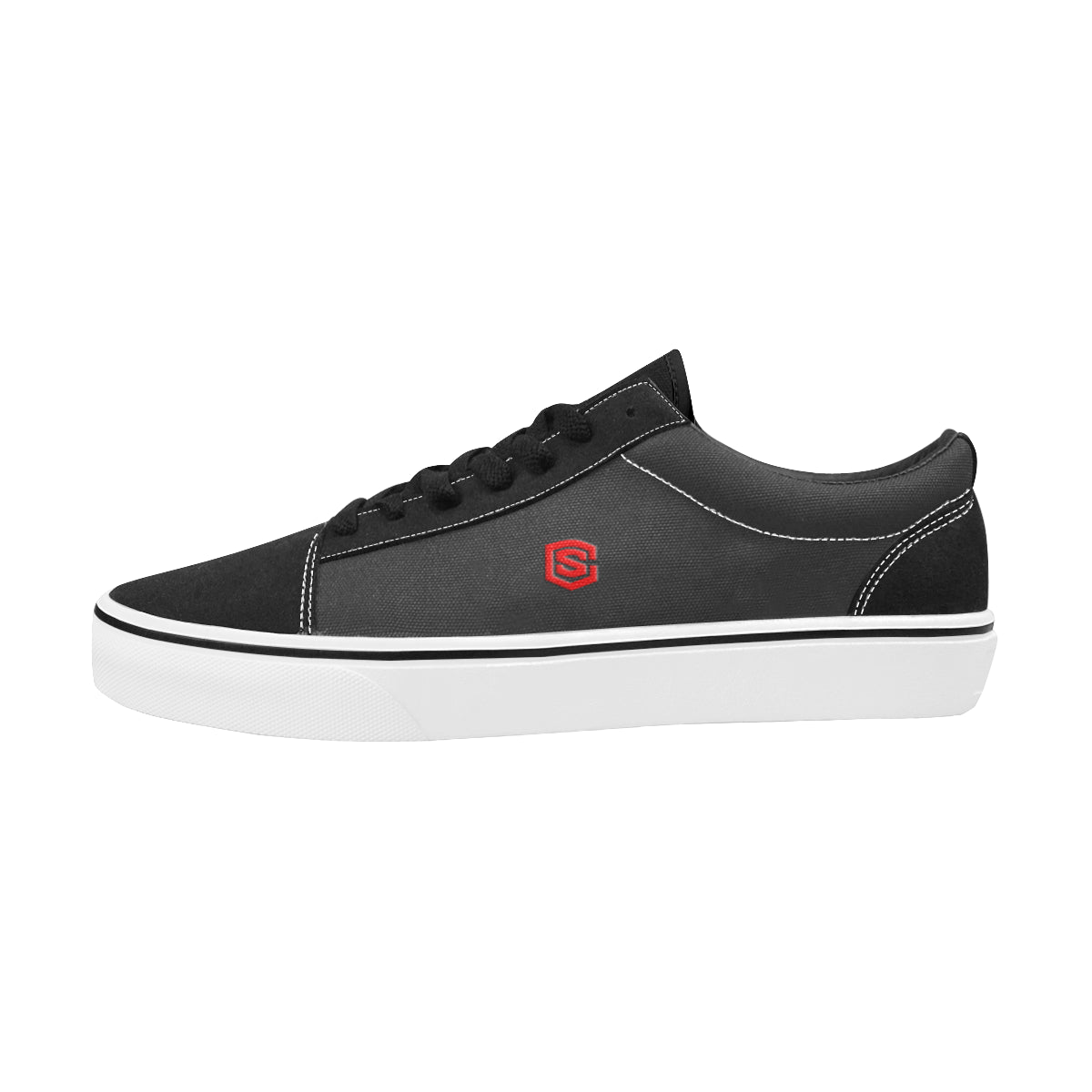 red logo Women's Low Top Skateboarding Shoes (Model E001-2)