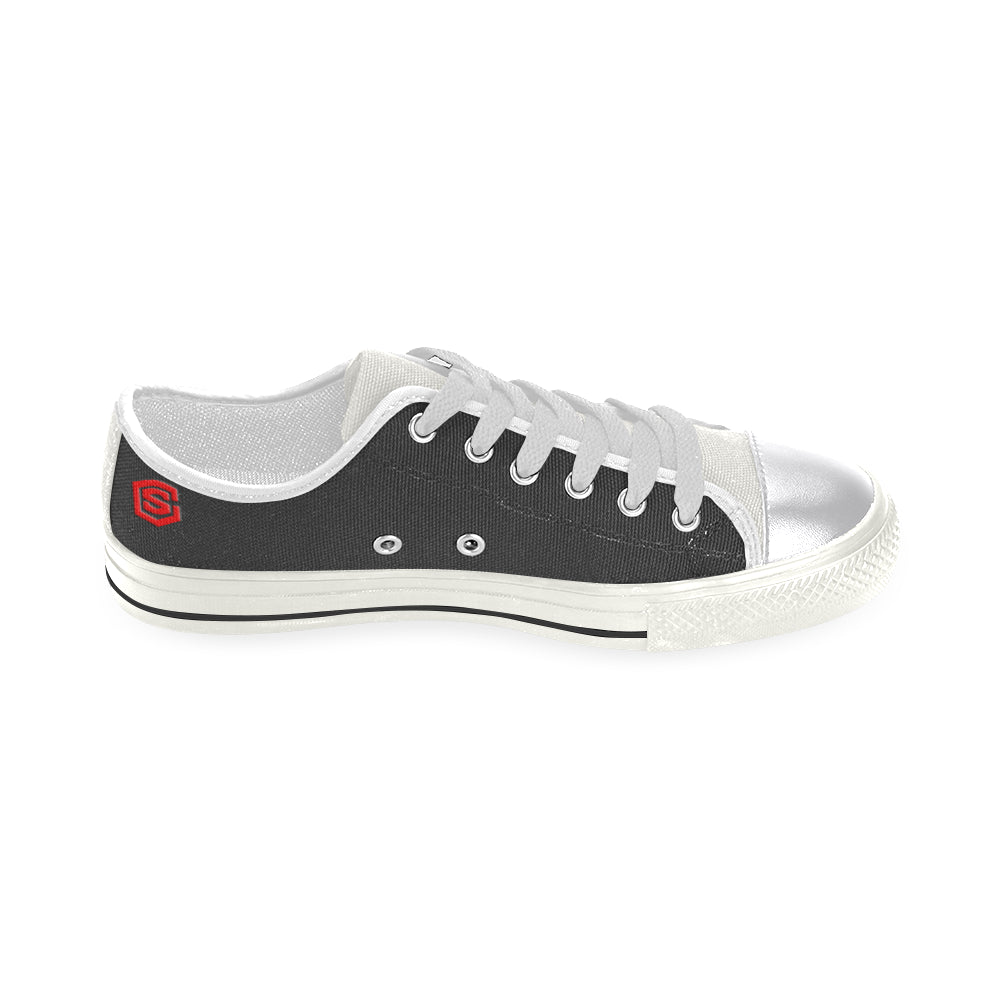 red logo Women's Classic Canvas Shoes (Model 018)