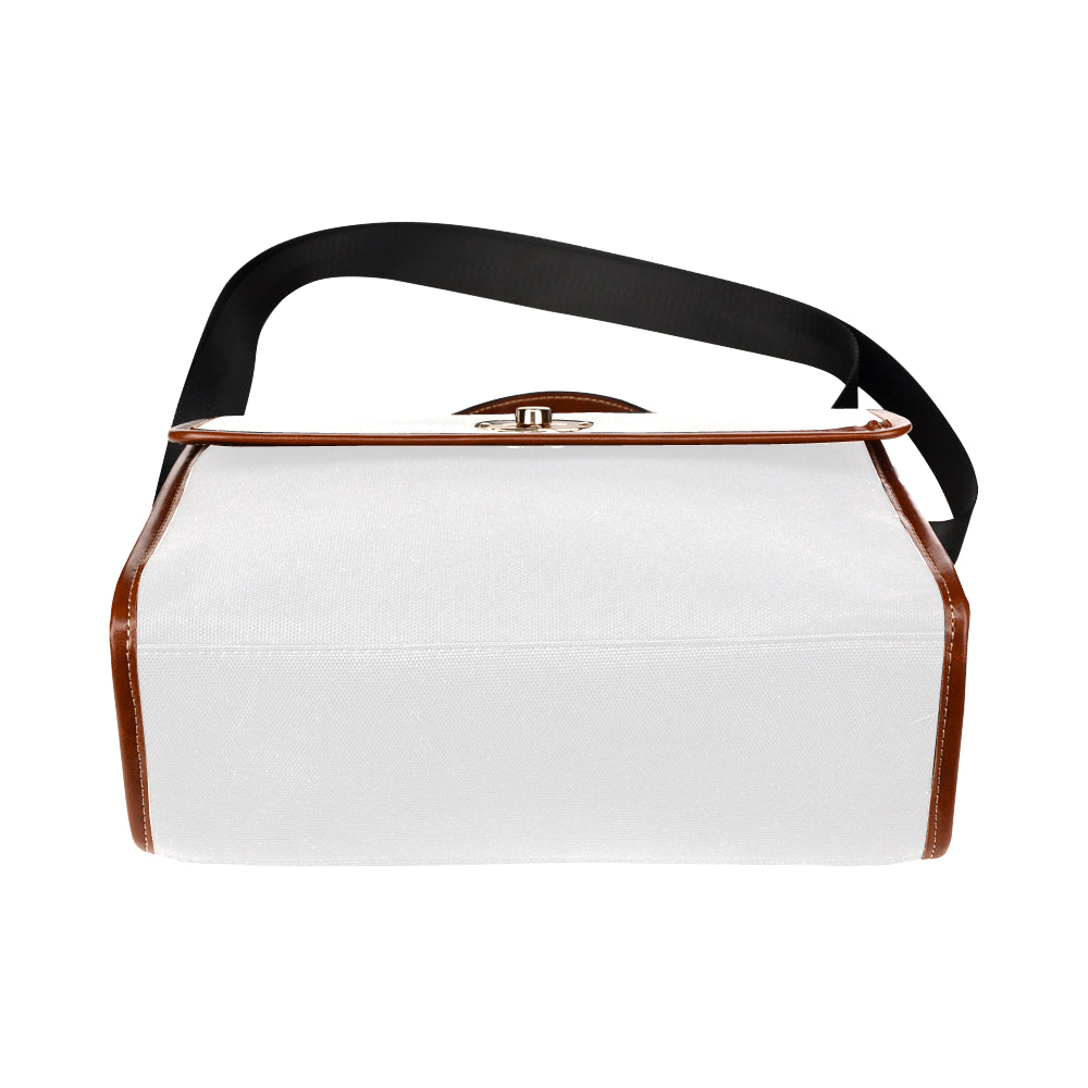 GRAY WATERFROOF CANVAS BAG white logo Waterproof Canvas Bag/All Over Print (Model 1641)