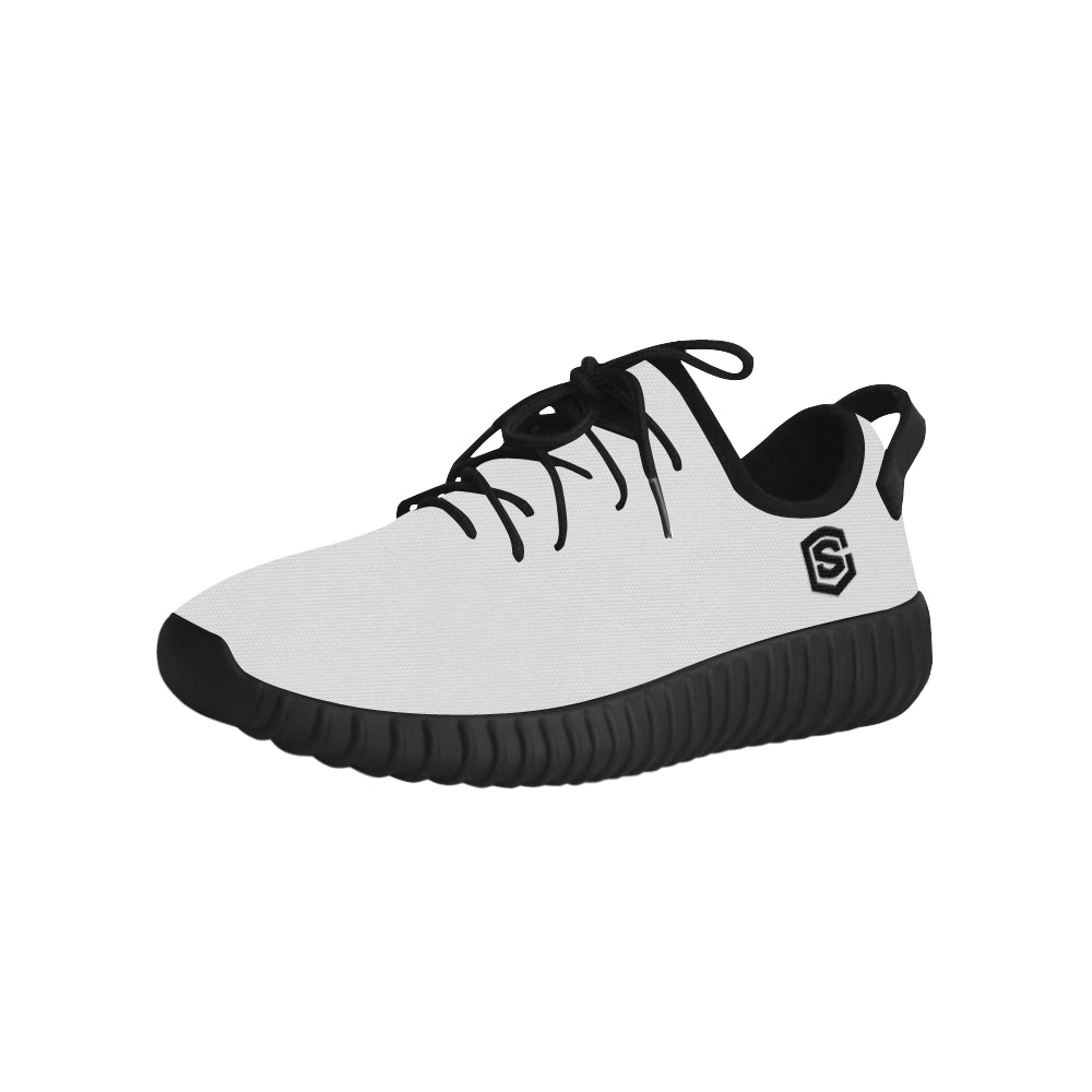 black logo Grus Men's Breathable Woven Running Shoes (Model 022)