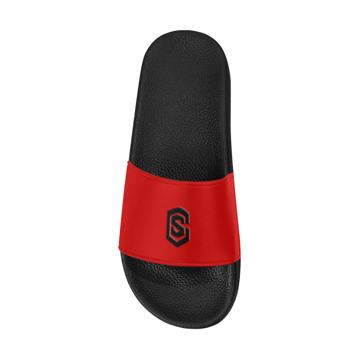 black logo Men's Slide Sandals (Model 057)