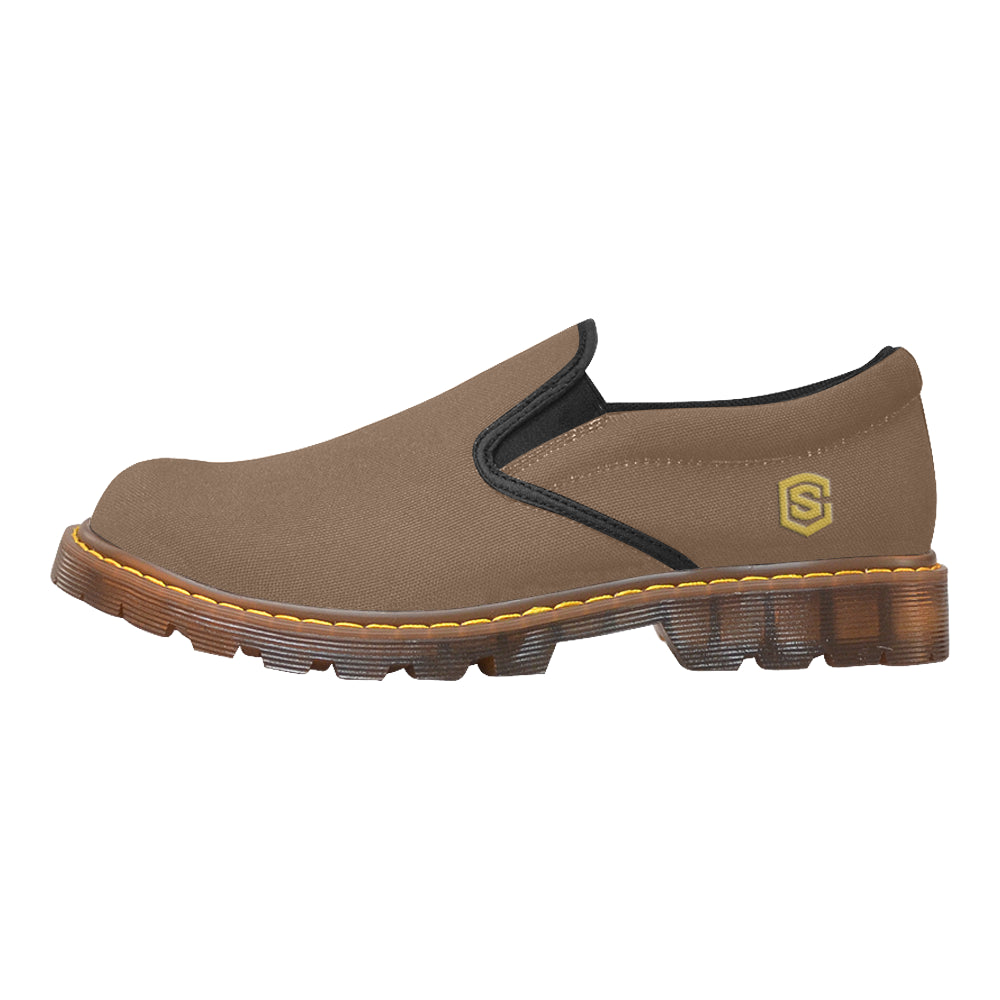 gold logo Martin Men's Slip-On Loafer (Model 12031)