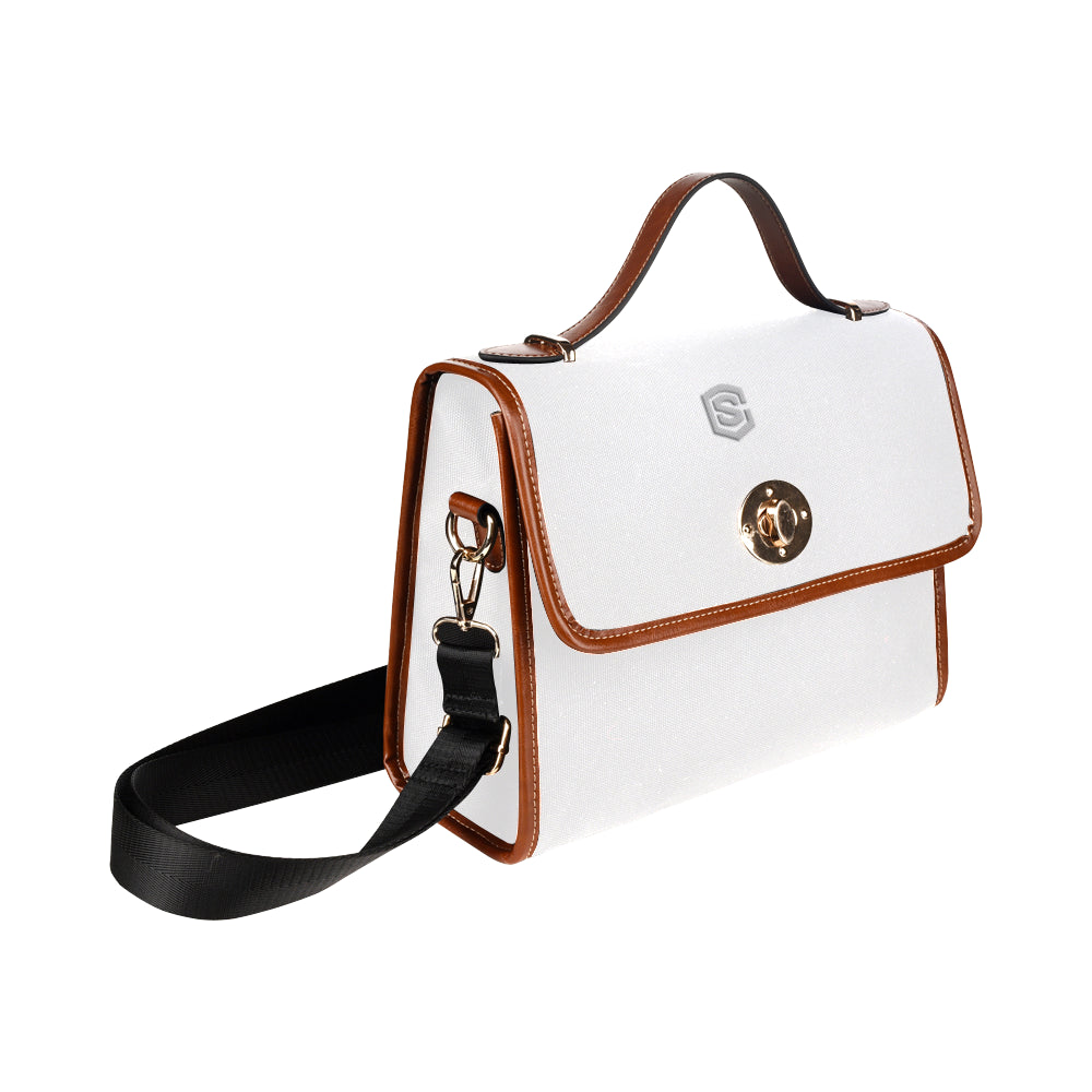 GRAY WATERFROOF CANVAS BAGsilver logo Waterproof Canvas Bag/All Over Print (Model 1641)