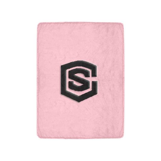 Pink Ultra-Soft Micro Fleece Blanket with Black Logo Ultra-Soft Micro Fleece Blanket 30"x40"