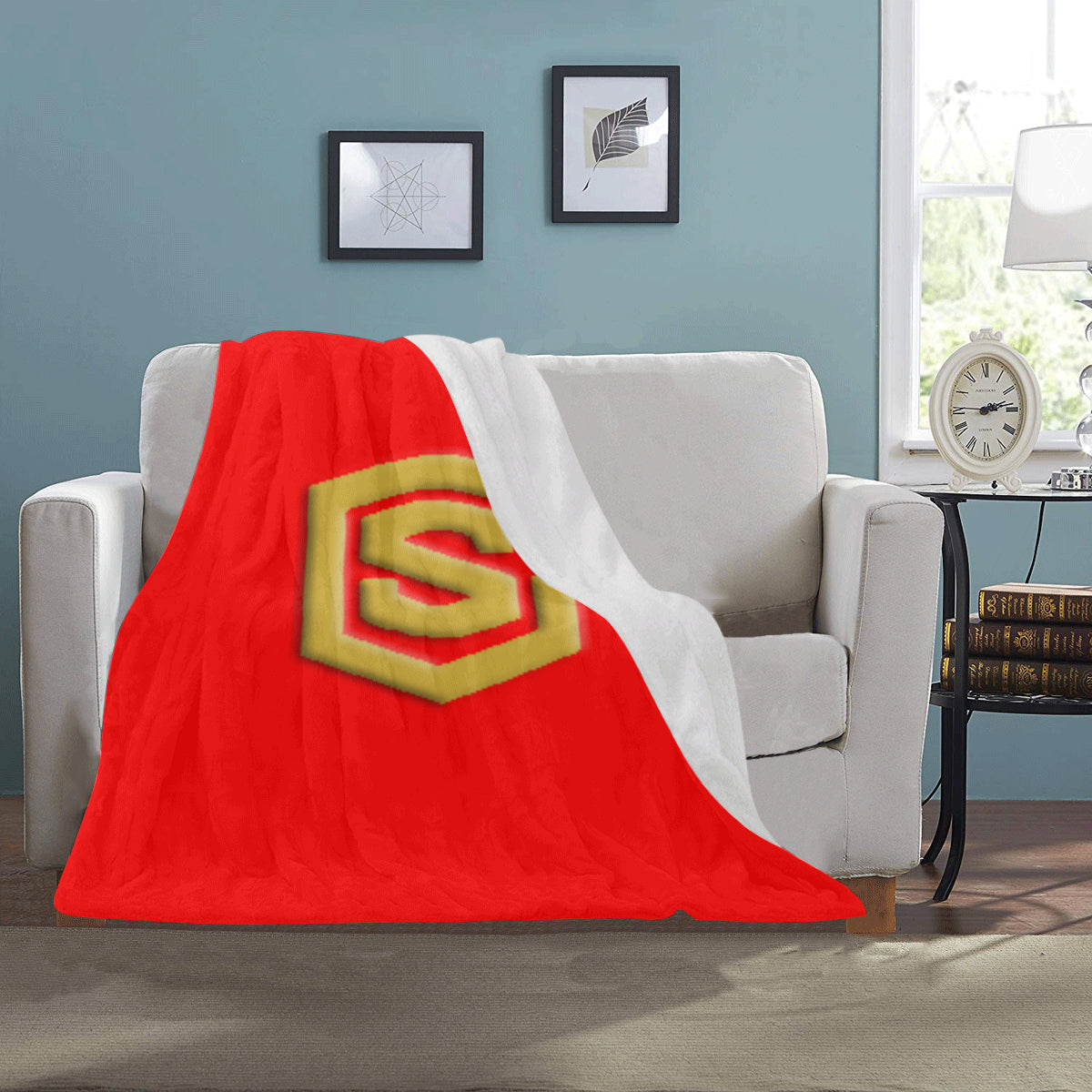 Red Ultra-Soft Micro Fleece Blanket with Gold Logo Ultra-Soft Micro Fleece Blanket 30"x40"
