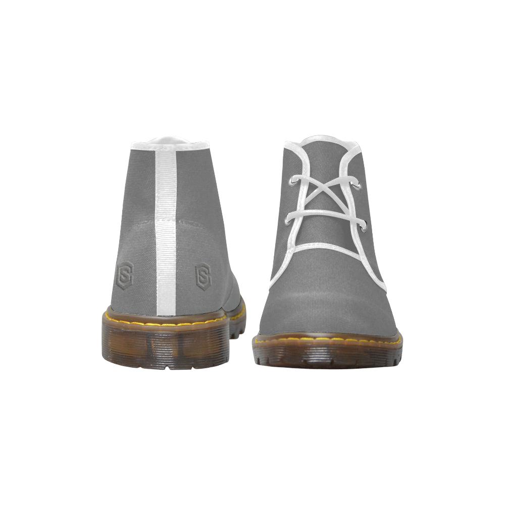 gray Men's Canvas Chukka Boots (Model 2402-1)