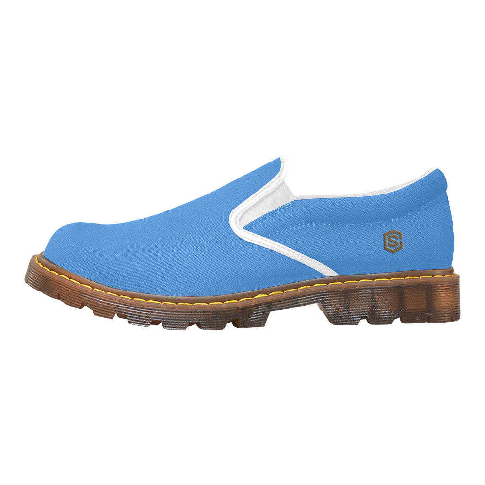 brown logo Martin Women's Slip-On Loafer (Model 12031)