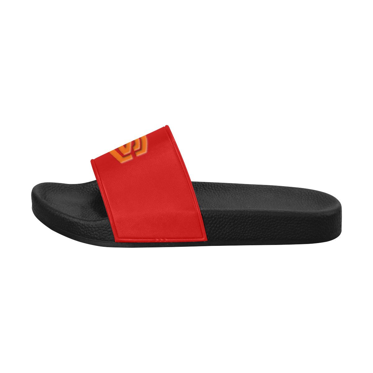 orange logo Men's Slide Sandals (Model 057)
