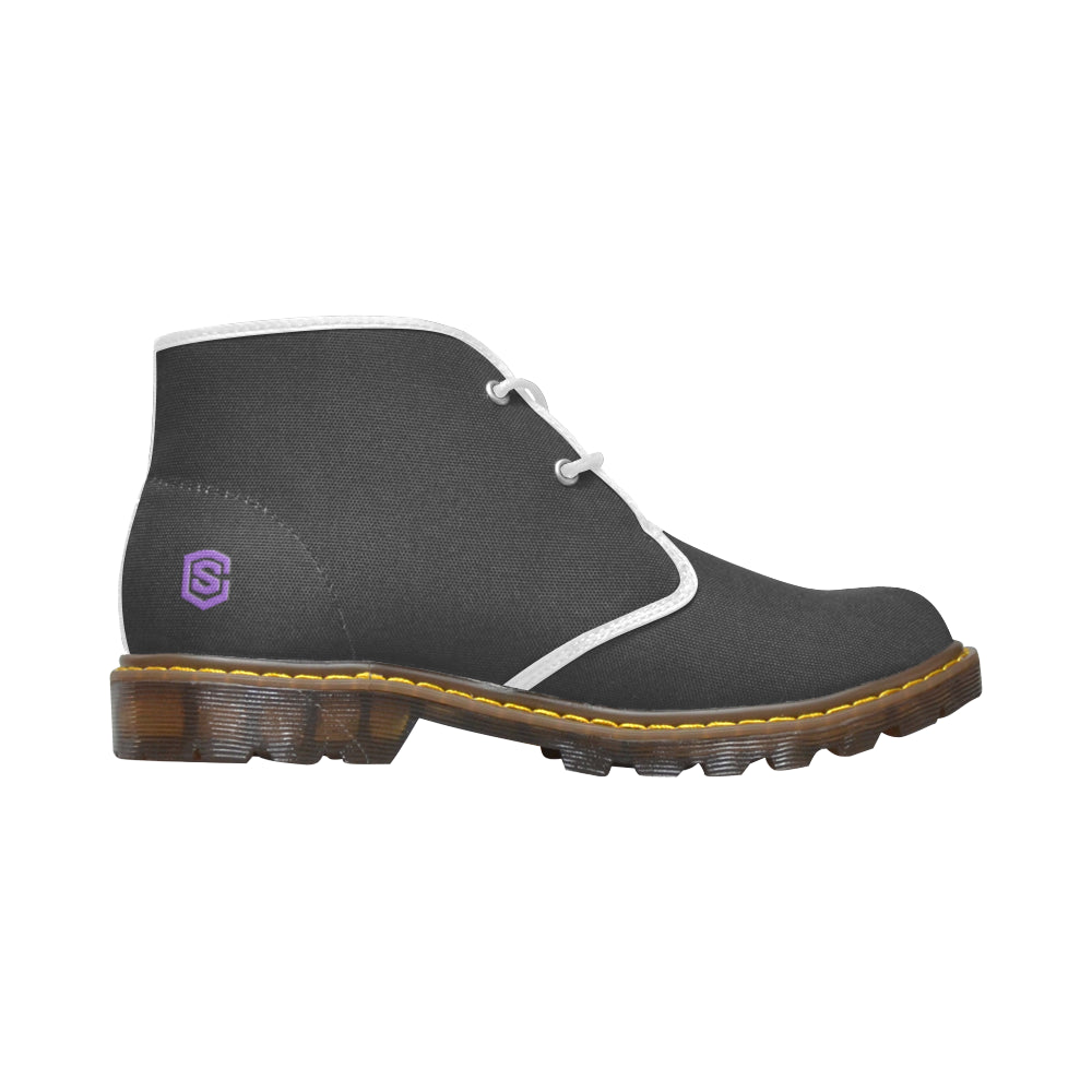 purple Men's Canvas Chukka Boots (Model 2402-1)