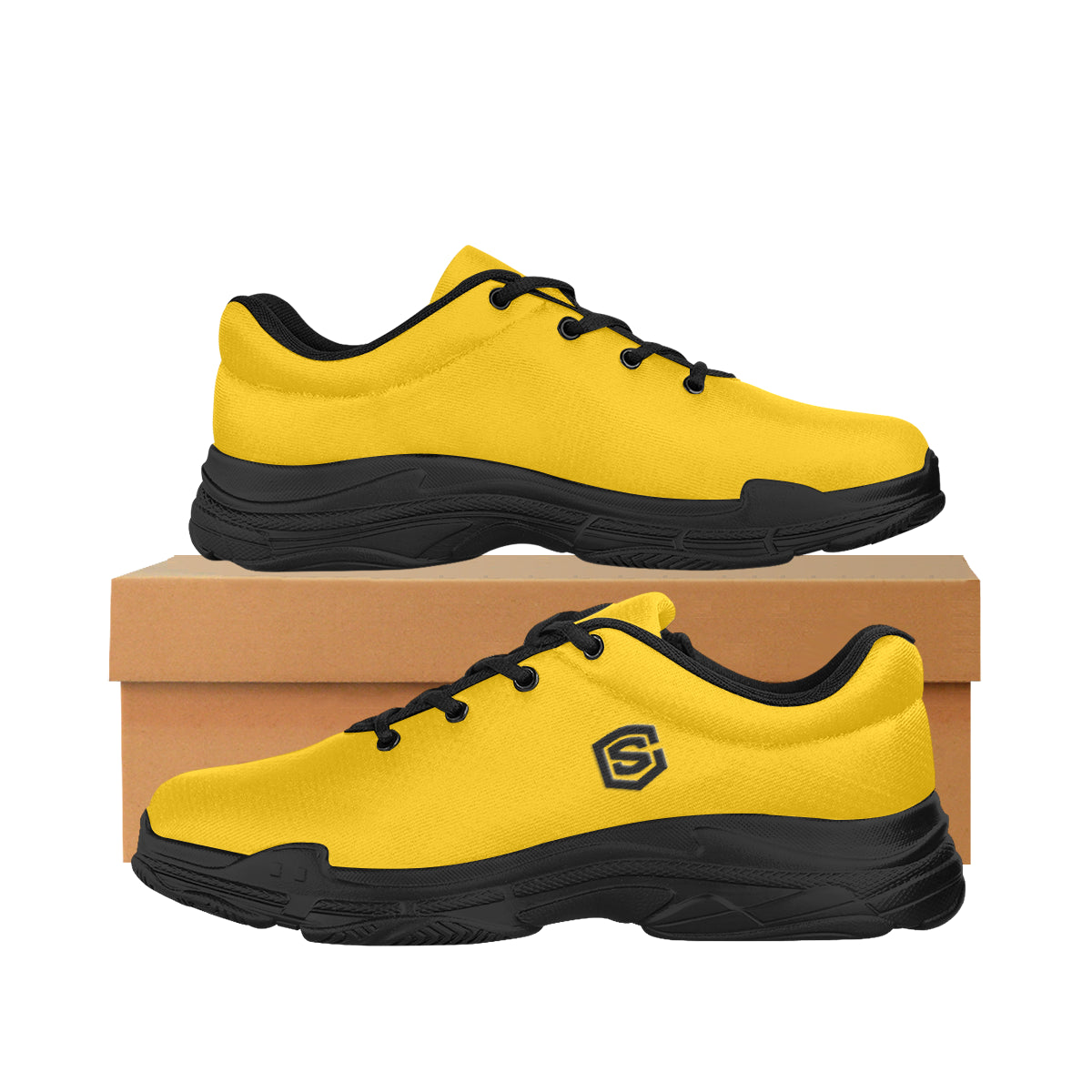 black logo Lyra Men's Running Shoes (Model 058)