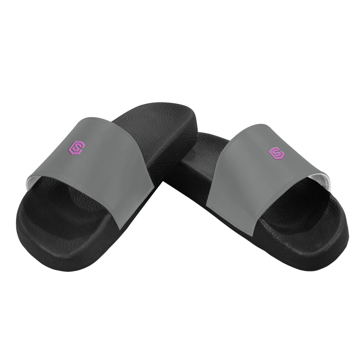 pink logo Women's Slide Sandals (Model 057)