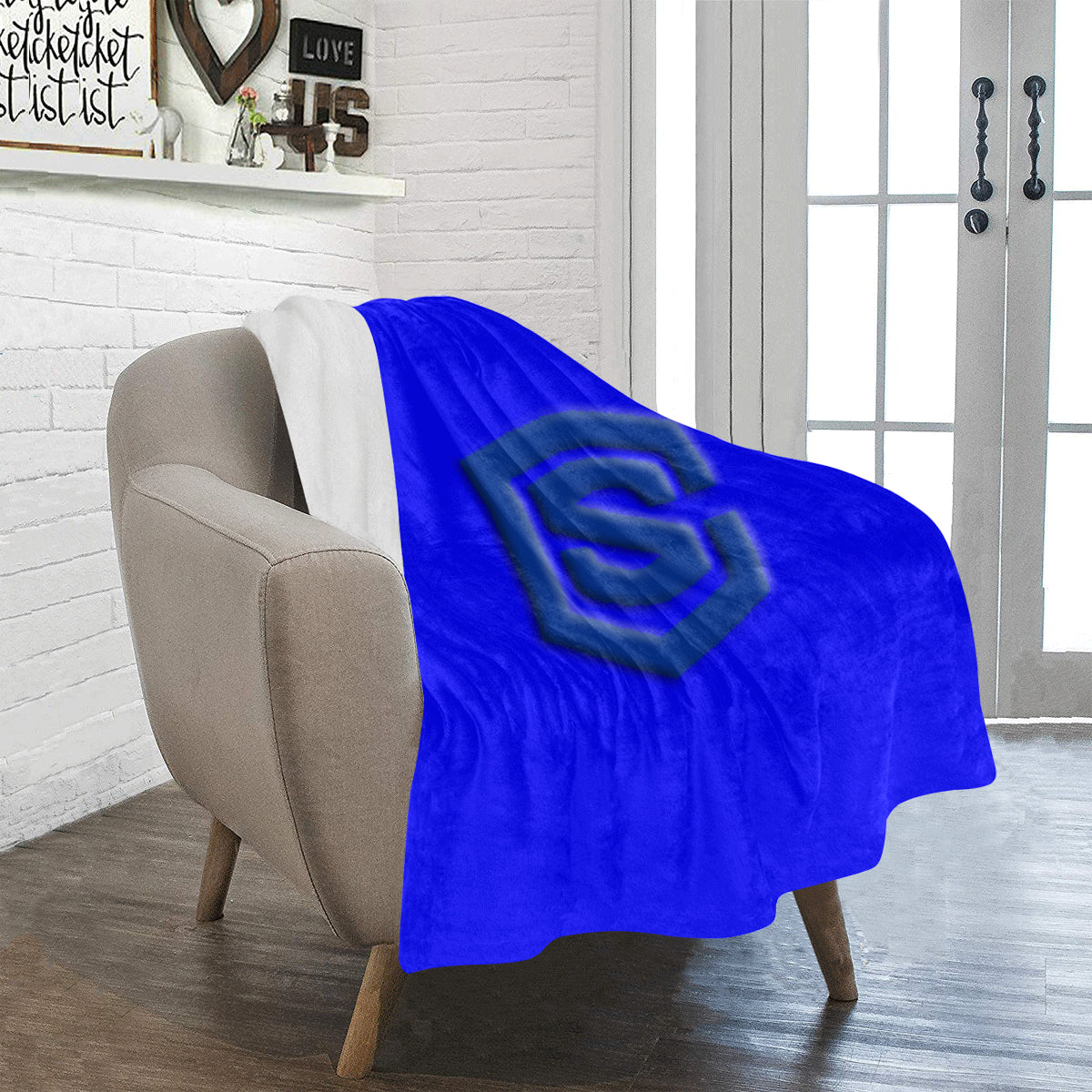 Blue Ultra-Soft Micro Fleece Blanket with Blue Logo Ultra-Soft Micro Fleece Blanket 30"x40"
