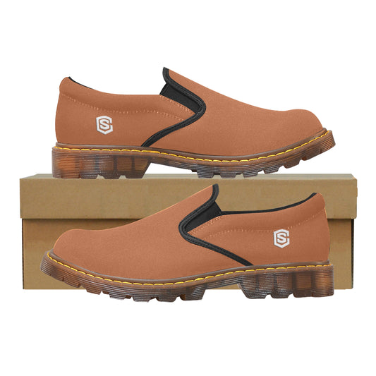 white logo Martin Men's Slip-On Loafer (Model 12031)