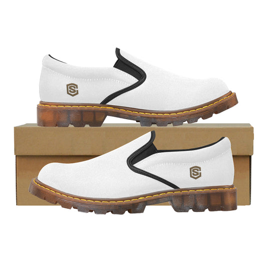 brown logo Martin Men's Slip-On Loafer (Model 12031)